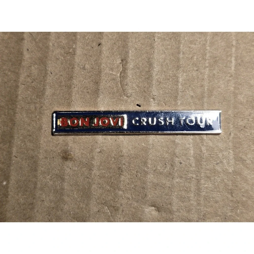 Bon Jovi Crush Tour Band Music Souvenir Lapel Vest Hat Pin E8